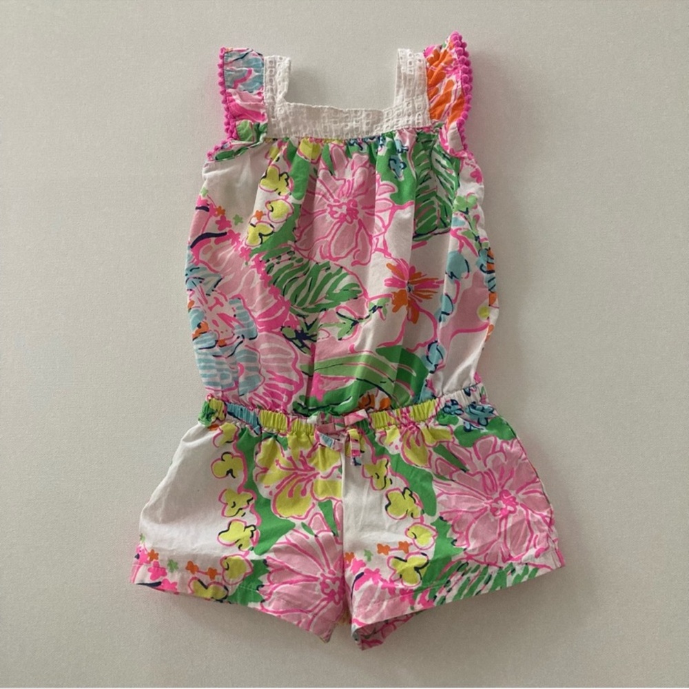 LILLY PULITZER for Target EUC 100% Cotton Multicolor Floral Print Romper